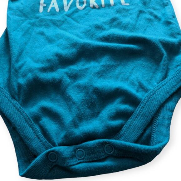GARANIMALS Teal Current Family Favorite One Piece Bodysuit 24 Months - Picture 5 of 6